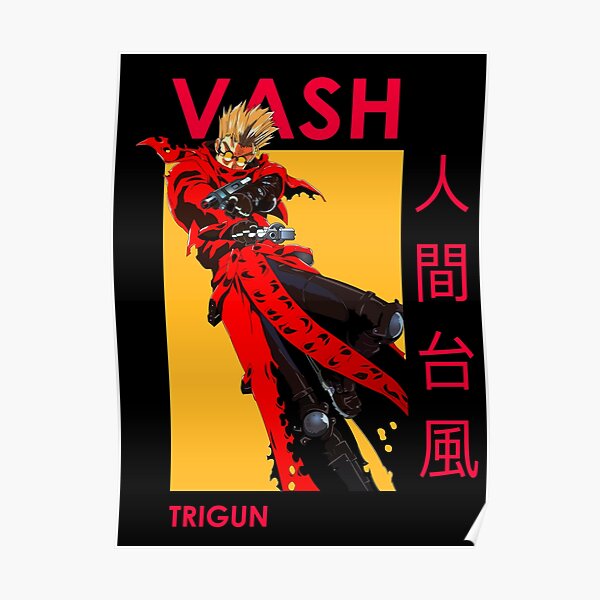 Trigun Vash the Stampede Dual Wield Anime Poster RB0712 product Offical trigun Merch