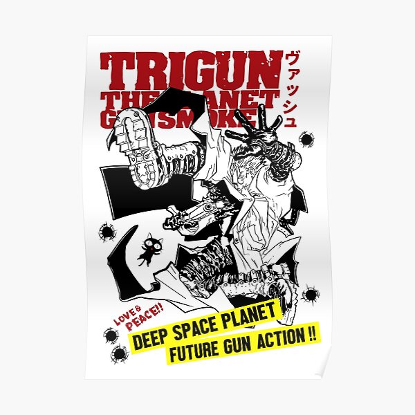 Trigun Gunsmoke white Poster RB0712 product Offical trigun Merch