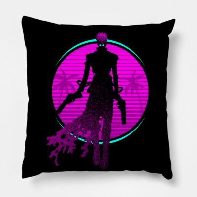 Retro Two Guns Throw Pillow Official Haikyuu Merch